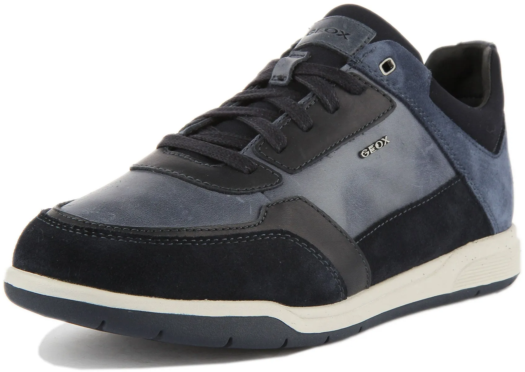 Geox Spherica Shock Absorbing Trainers In Navy For Men