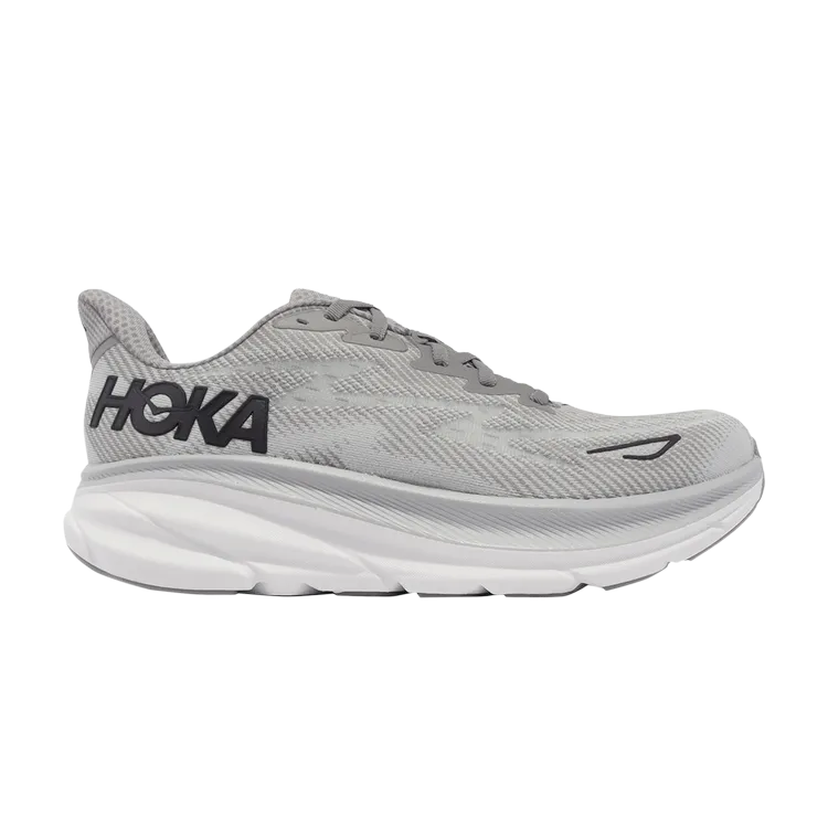 HOKA Clifton 9 2E Wide 'Harbor Mist' sneakers, gray