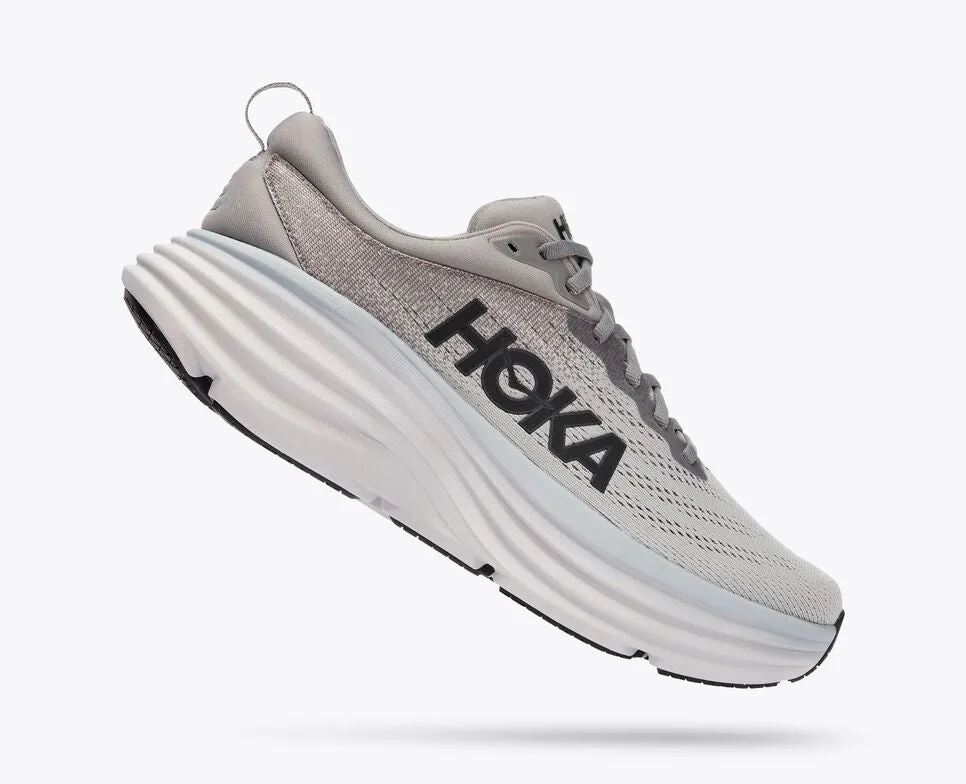 Hoka Mens Bondi 8 Extra Wide- Sharkskin/Harbor Mist- 1127955-SHMS