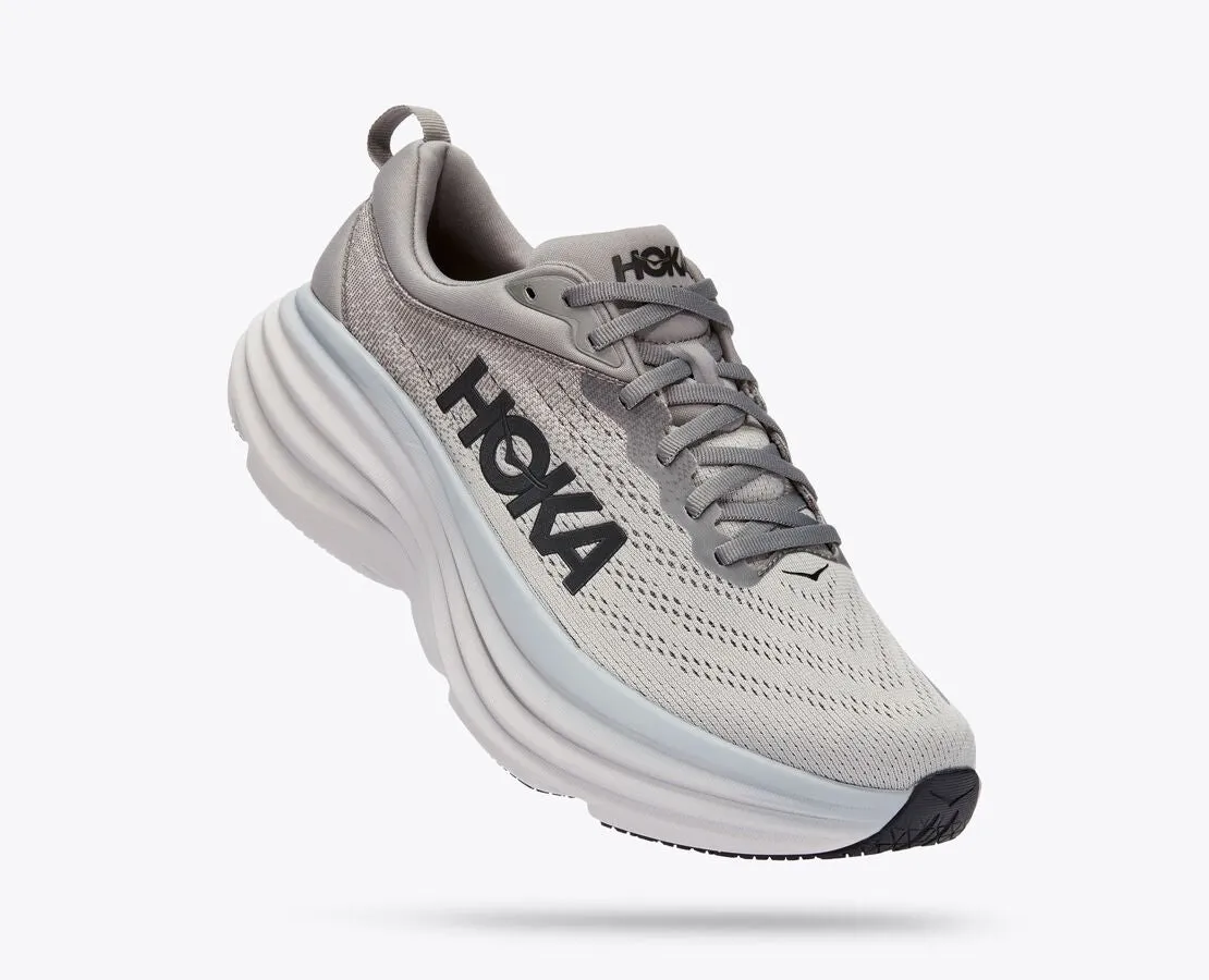 Hoka Mens Bondi 8 Extra Wide- Sharkskin/Harbor Mist- 1127955-SHMS