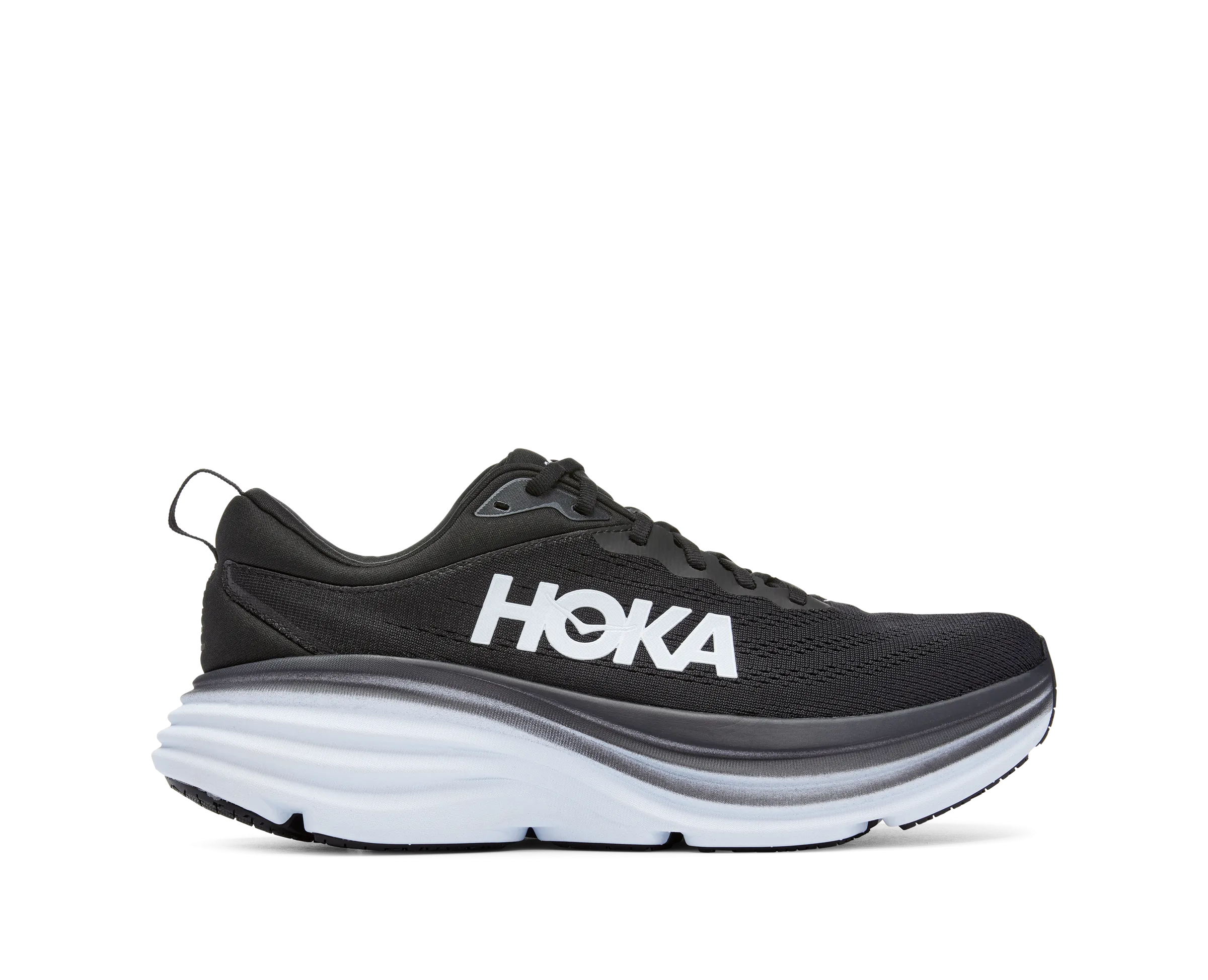 Hoka Mens Bondi 8 Wide - Black/White (1127953-BWHT)