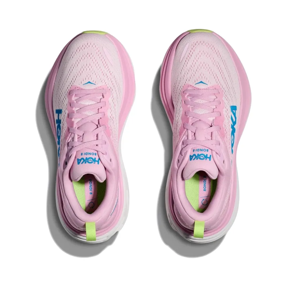 Hoka Women's Bondi 8 Running Sneaker in Pink Twilight/Waterpark