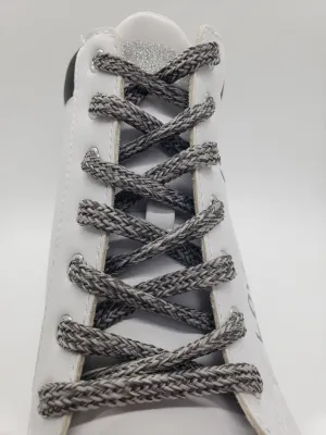 Hybrid Tweed Shoelaces- Grey