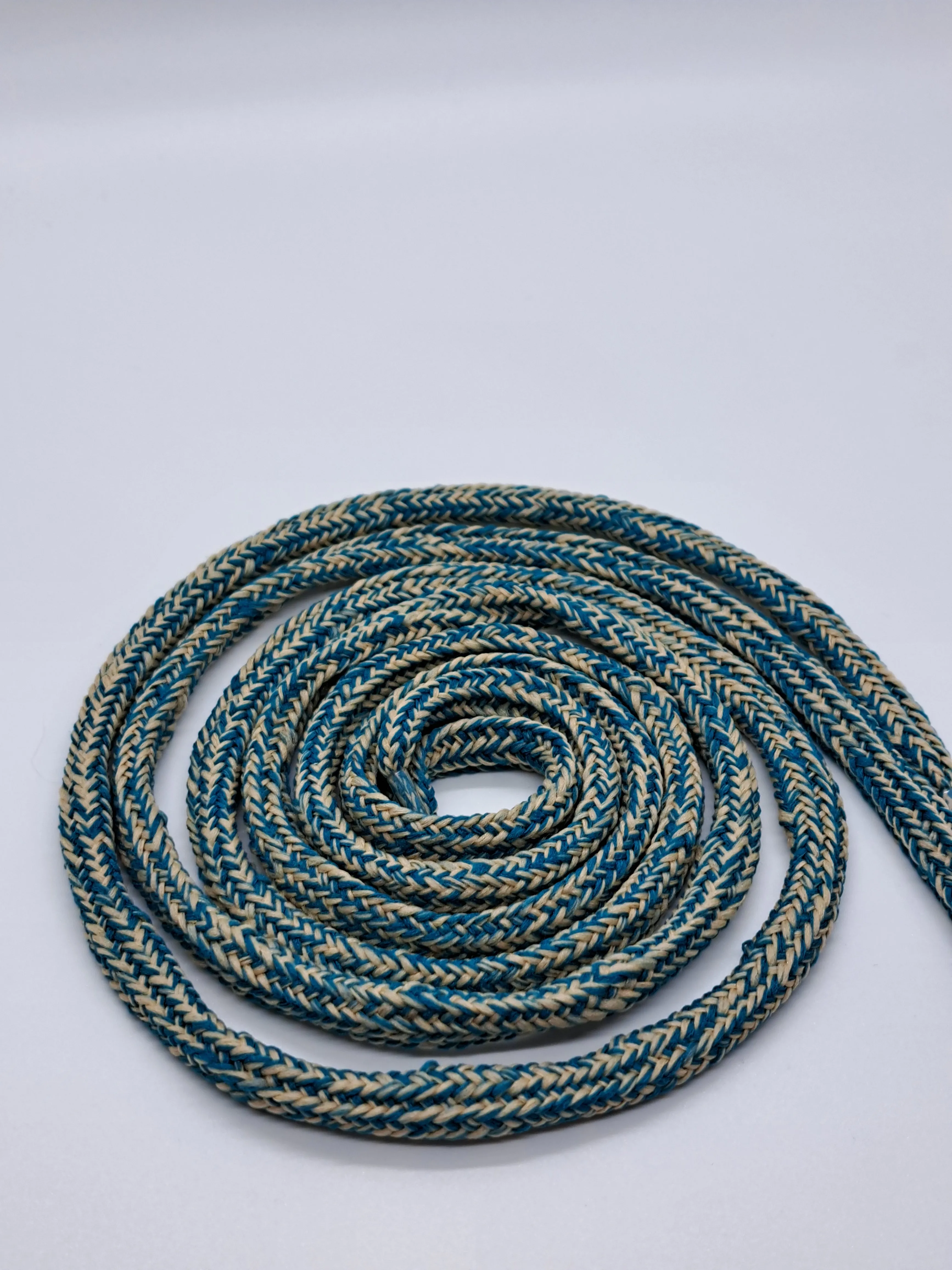 Hybrid Tweed Shoelaces - Teal and Tan