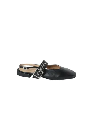 Intentionally Blank Pearl Singleback Ballet Flat in Black Sole