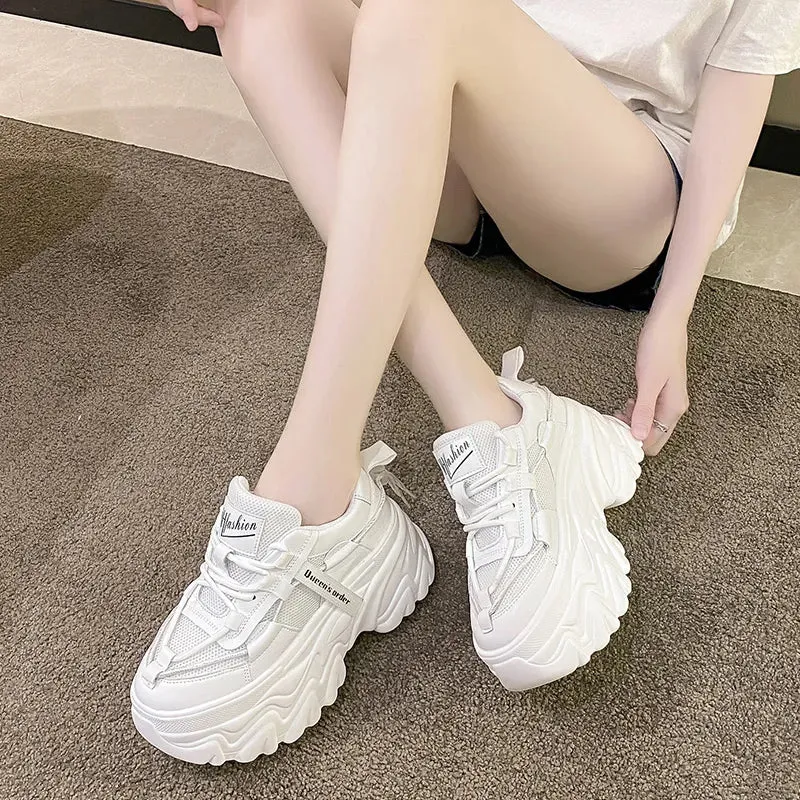 Joskaa 2024 New White Sneakers High Platform