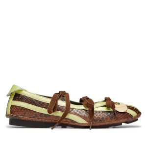 Kiko Kostadinov - Women's Lella Hybrid Shoe - (Brown Python/Golden Lime)