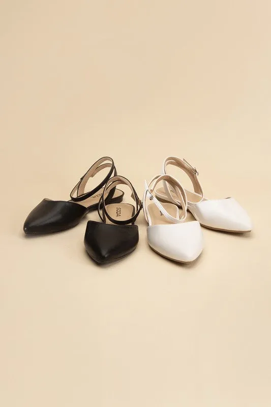 LINDEN - Ankle Strap Flats