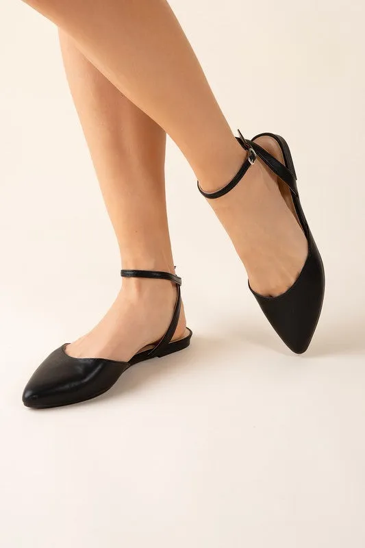 LINDEN - Ankle Strap Flats