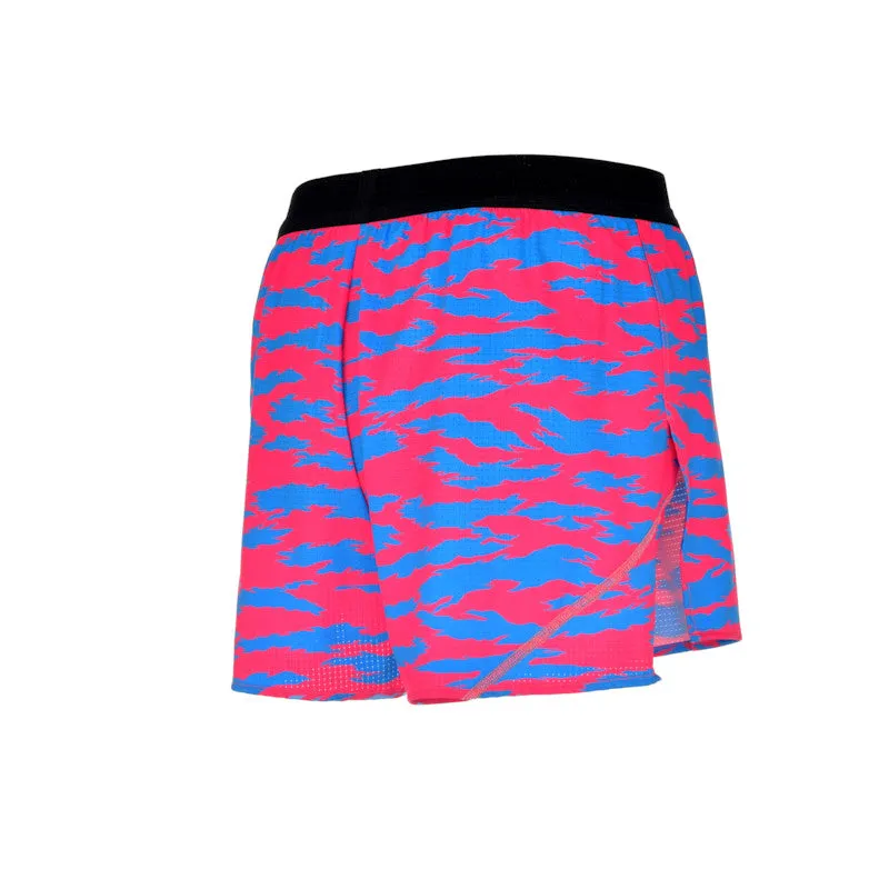 Men's Aeropro 3" Half Split Shorts- Torn Camo Pink/Blue