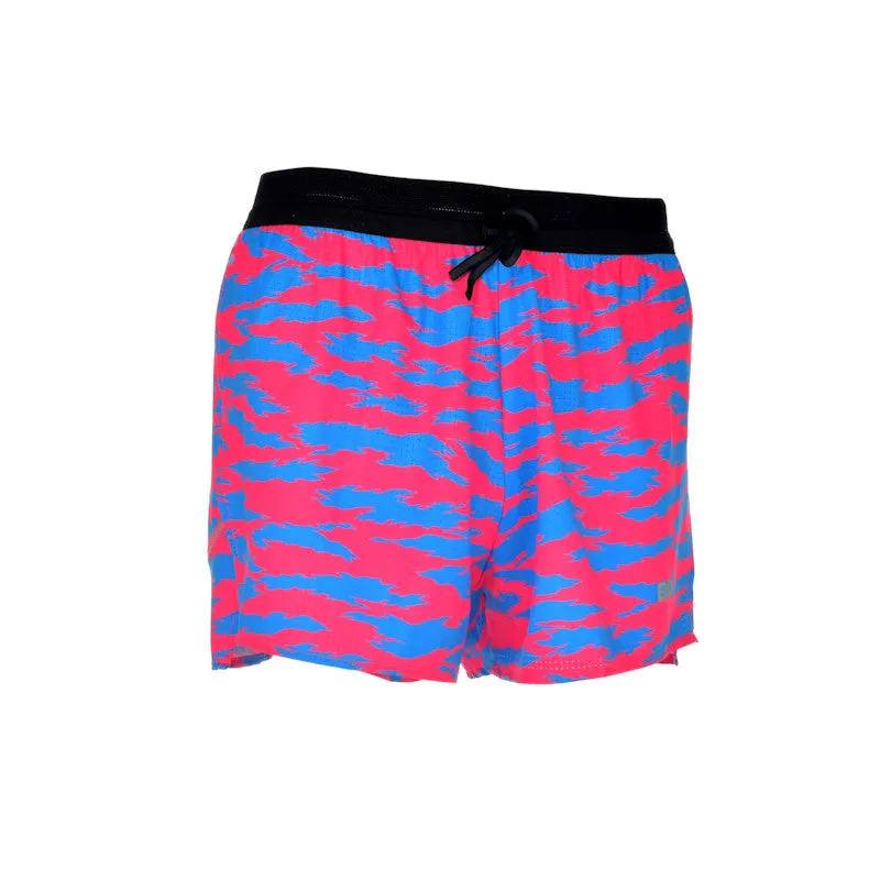 Men's Aeropro 3" Half Split Shorts- Torn Camo Pink/Blue