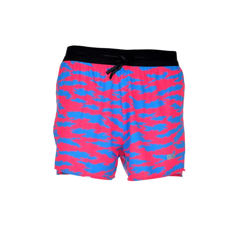 Men's Aeropro 3" Half Split Shorts- Torn Camo Pink/Blue