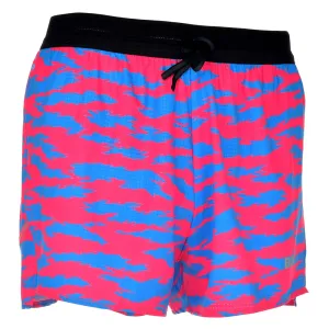 Men's Aeropro 3" Half Split Shorts- Torn Camo Pink/Blue