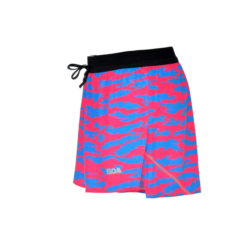 Men's Aeropro 3" Half Split Shorts- Torn Camo Pink/Blue