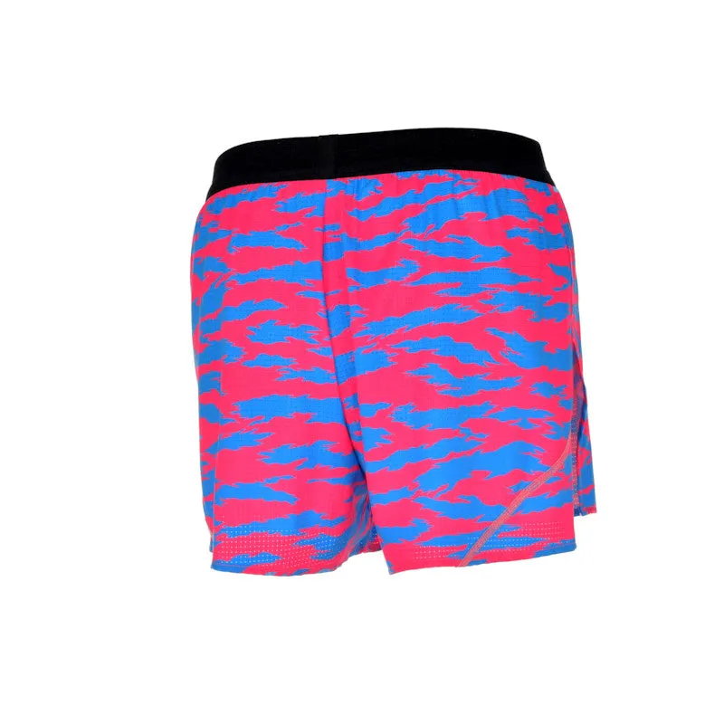 Men's Aeropro 3" Half Split Shorts- Torn Camo Pink/Blue