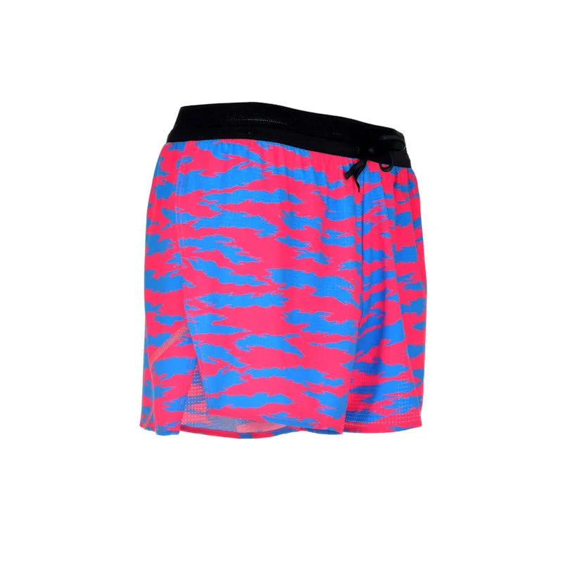 Men's Aeropro 3" Half Split Shorts- Torn Camo Pink/Blue