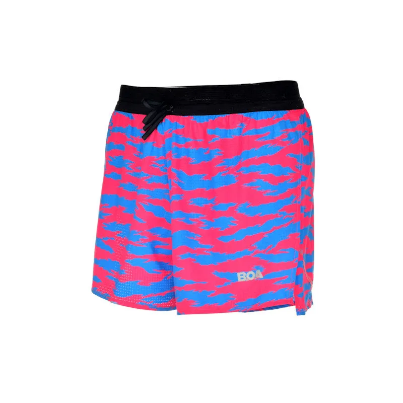 Men's Aeropro 3" Half Split Shorts- Torn Camo Pink/Blue