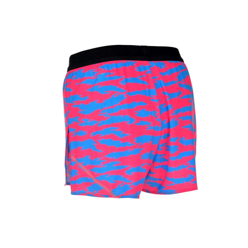 Men's Aeropro 3" Half Split Shorts- Torn Camo Pink/Blue