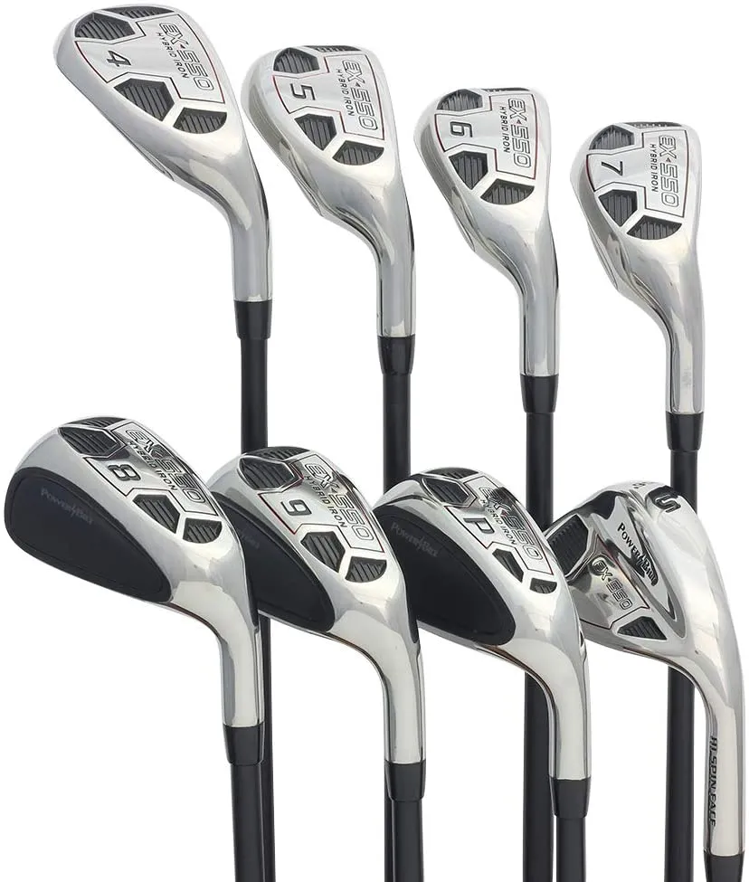 Men’s Powerbilt Golf EX-550 Hybrid Iron Set #4-SW - Regular Flex