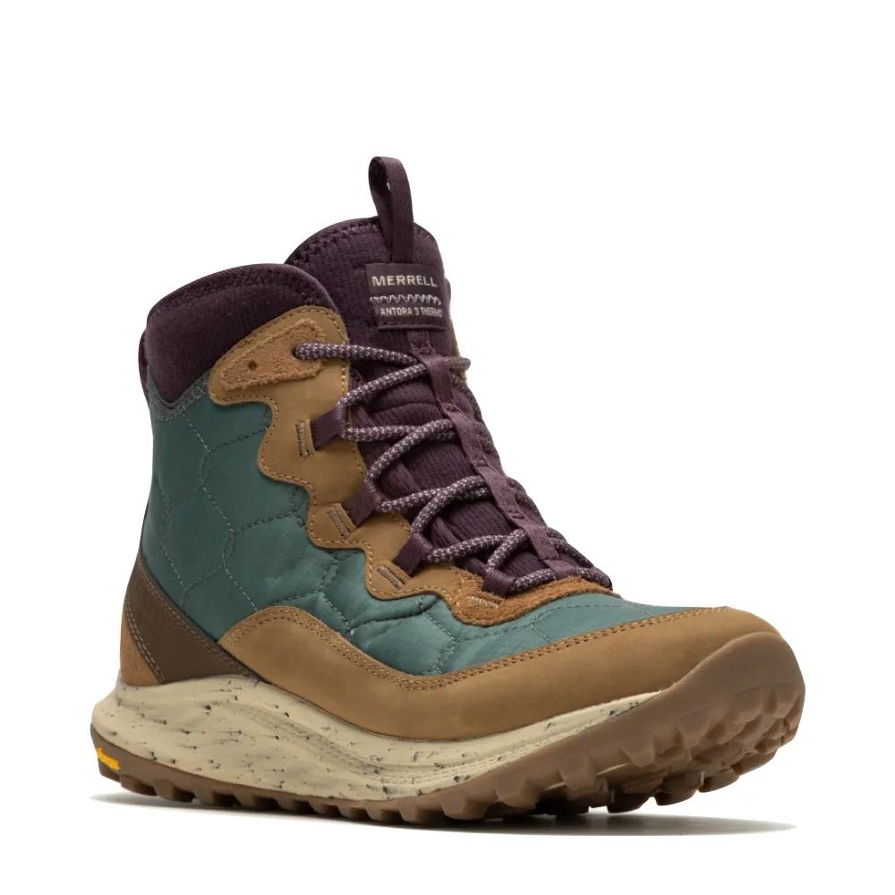 Merrell Women's Antora 3 Thermo Mid Zip Waterproof Boot in Forest