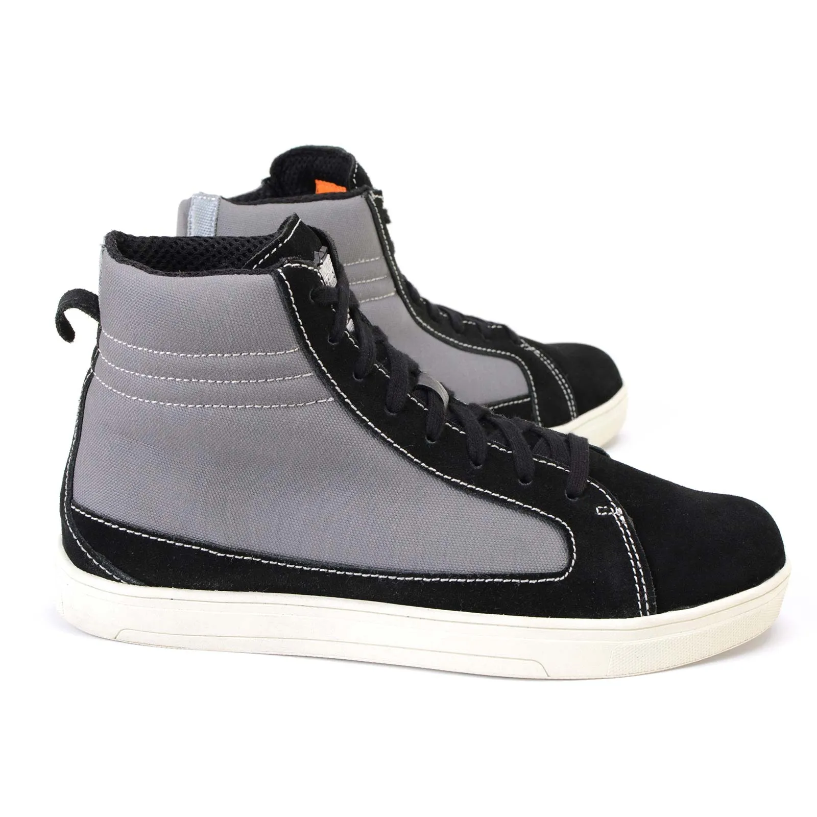 Milwaukee Leather MBM9112 Men's Black Suede with Grey Canvas