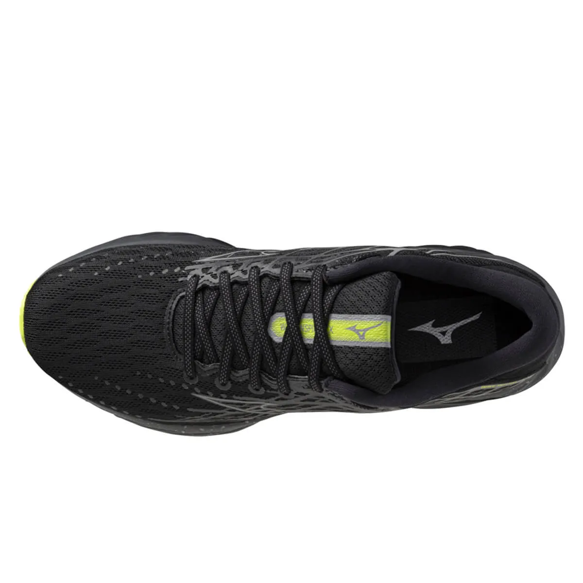 Mizuno Wave Inspire 20 Unisex | Black/silver/sunny Lime