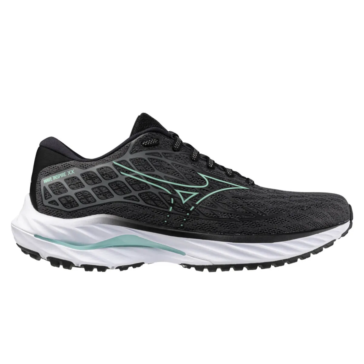 Mizuno Wave Inspire 20 Womens | Iron Gate/dusty Jade Green/bla