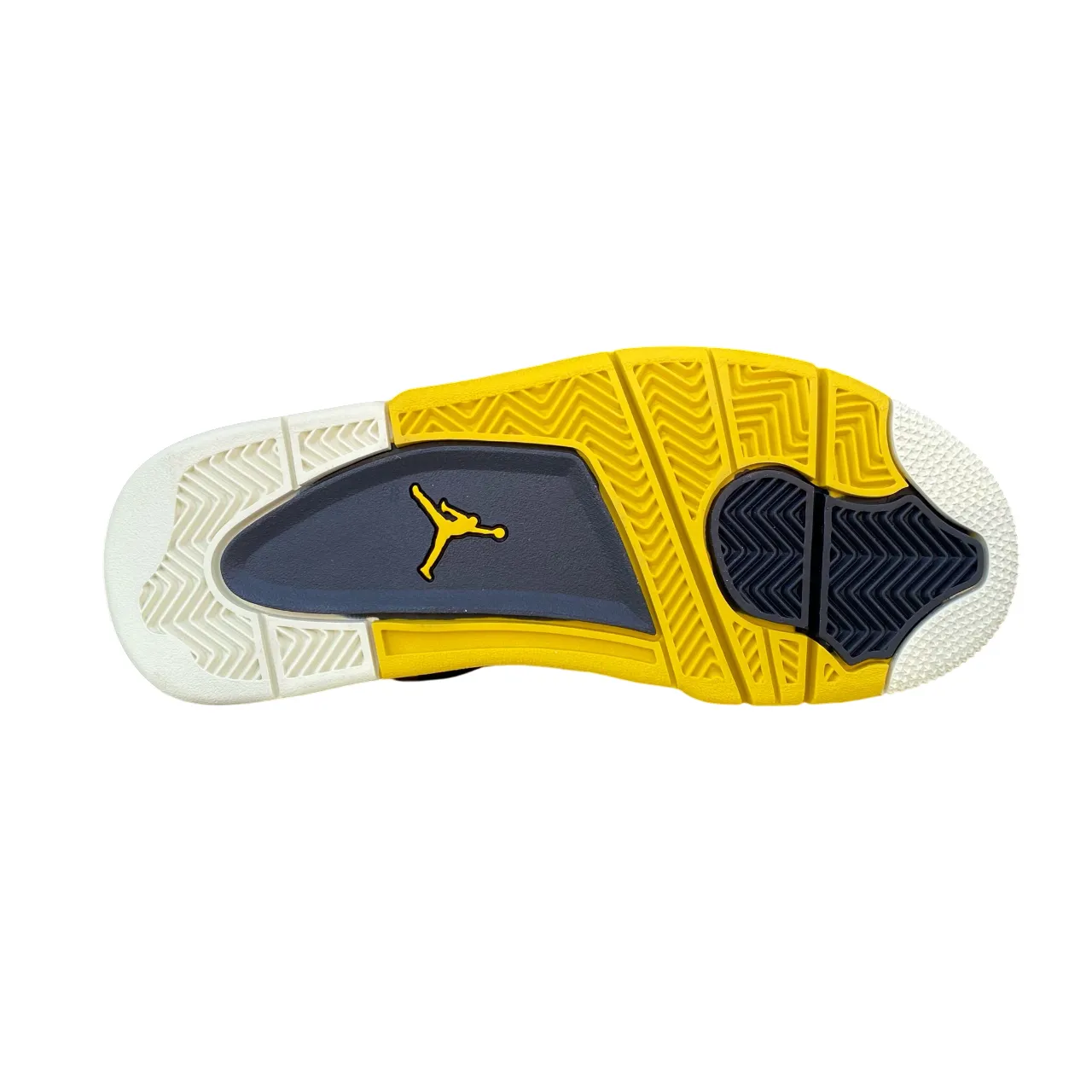 Nike scarpa sneakers Jordan 4 Vivid Sulfur AQ9129-101 bianco-giallo