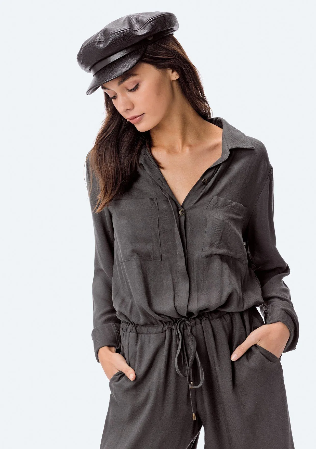 Pippa Long Sleeve Utility Jumpsuit