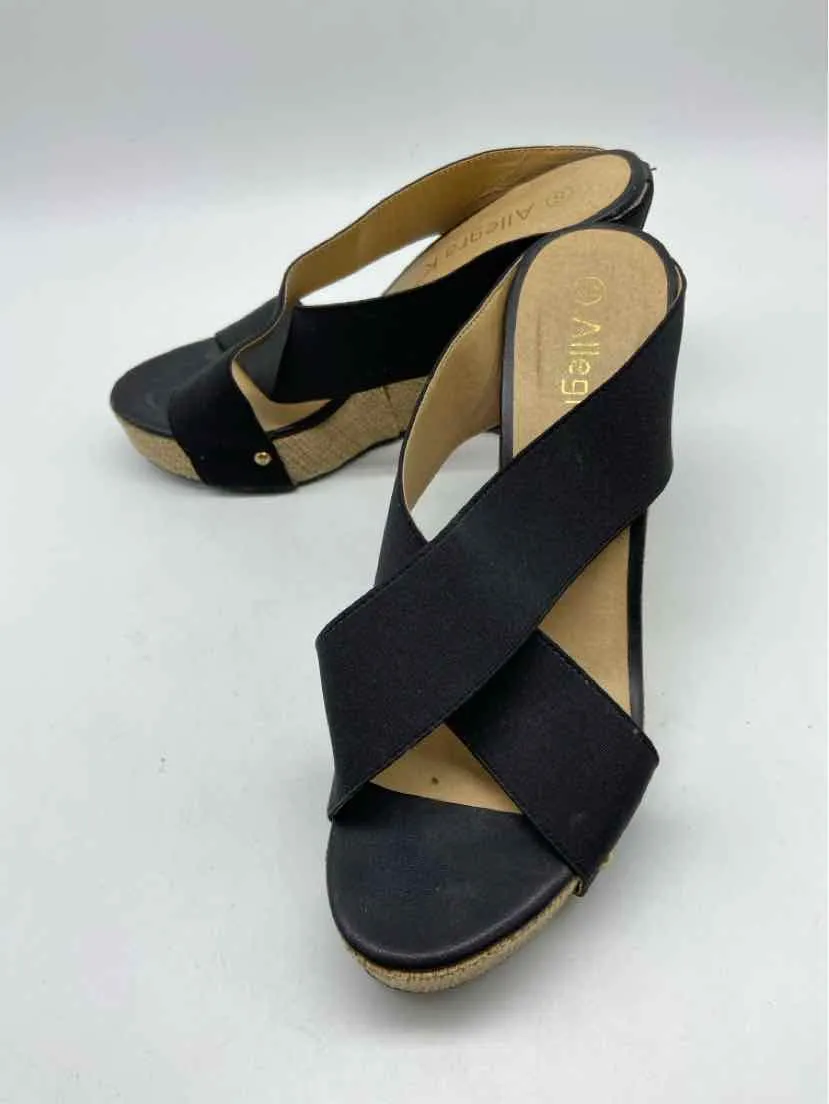 Pre-Owned Allegra K Black Size 8 Wedge Heels