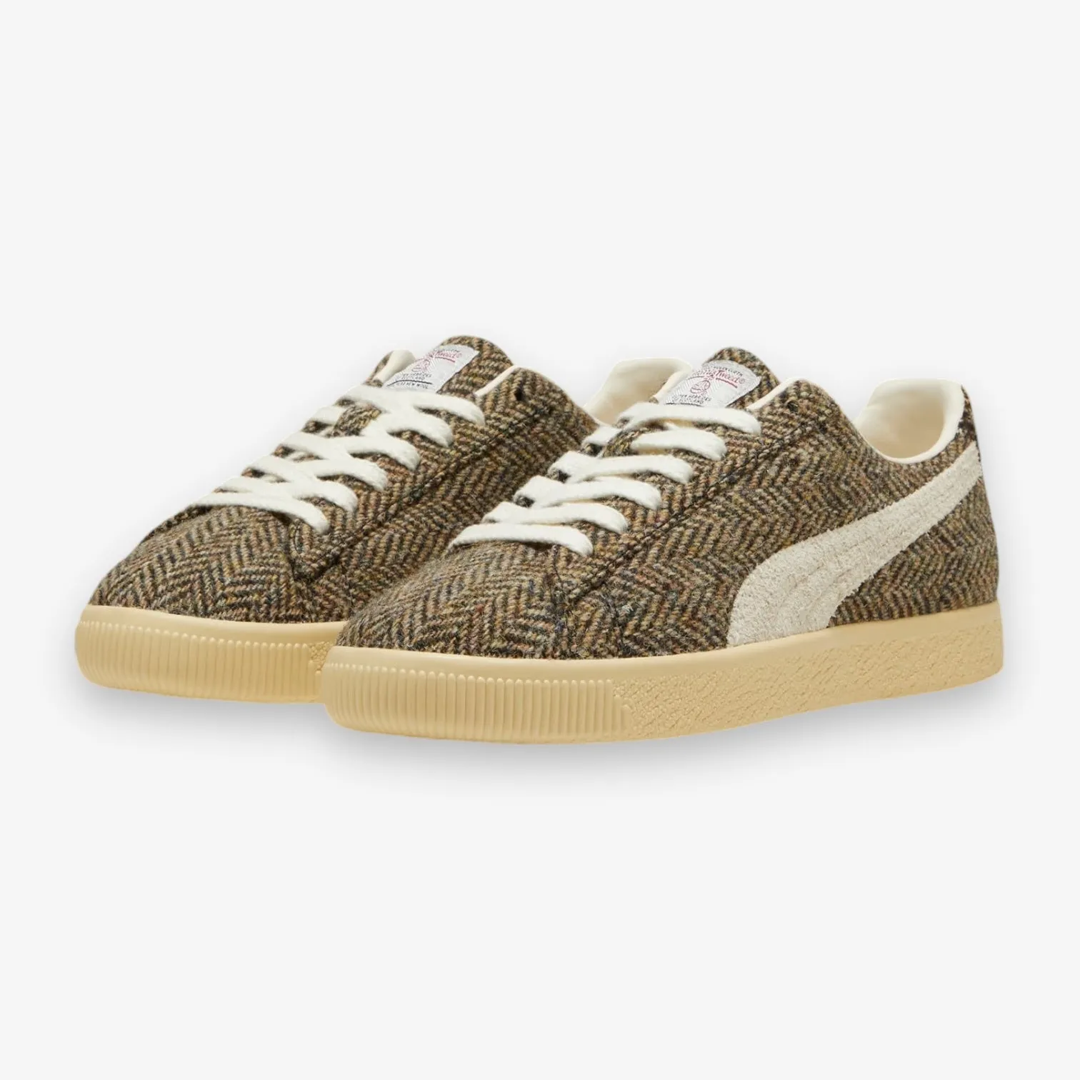 Puma Clyde Harris tweed chamomile-sugared almond 398512-01