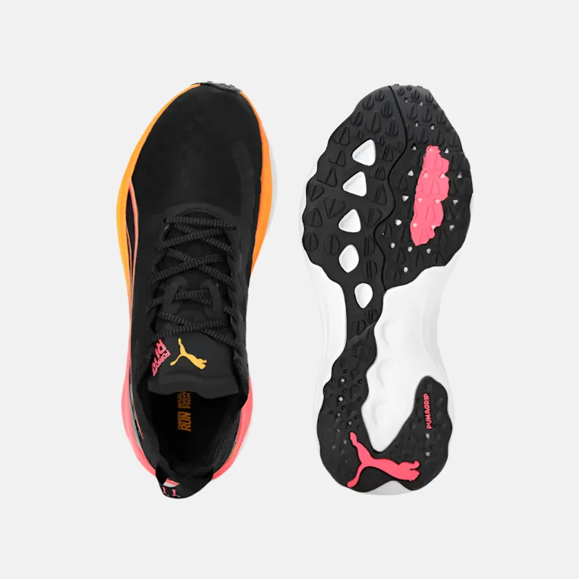 Puma ForeverRun NITRO™ Men's Running Shoes -Black/Sun Stream/Sunset Glow