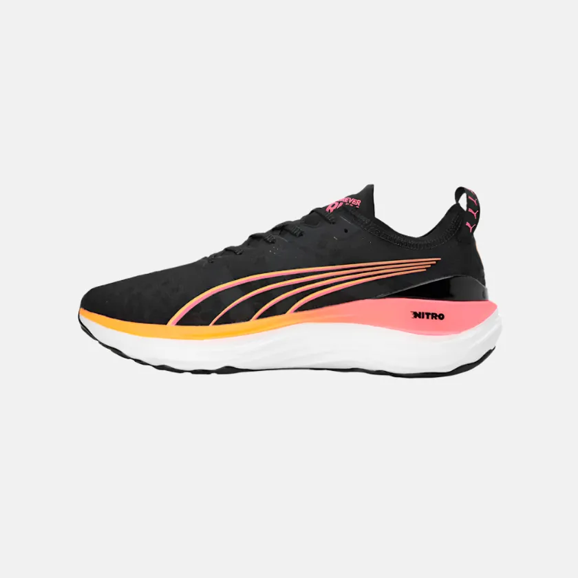 Puma ForeverRun NITRO™ Men's Running Shoes -Black/Sun Stream/Sunset Glow