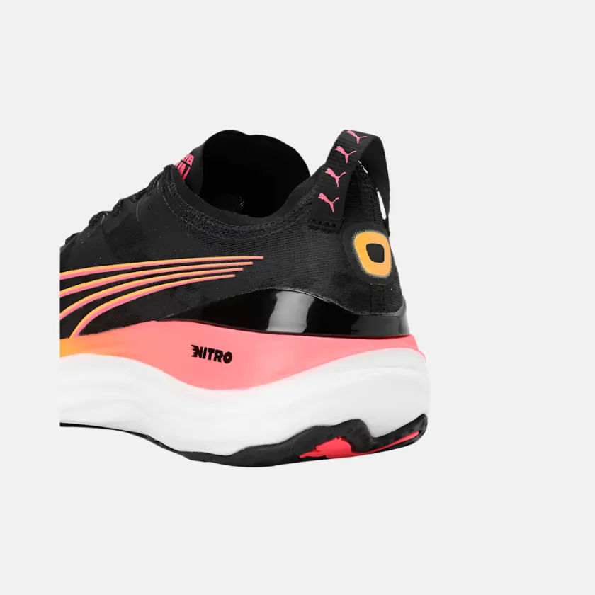 Puma ForeverRun NITRO™ Men's Running Shoes -Black/Sun Stream/Sunset Glow