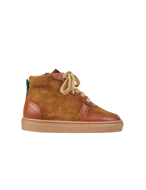 Quilted sneaker - Cognac