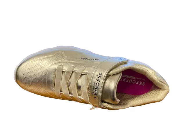 Skechers Sneakers da ragazza Uno Lite Chrome Steps 310453L/GLD oro