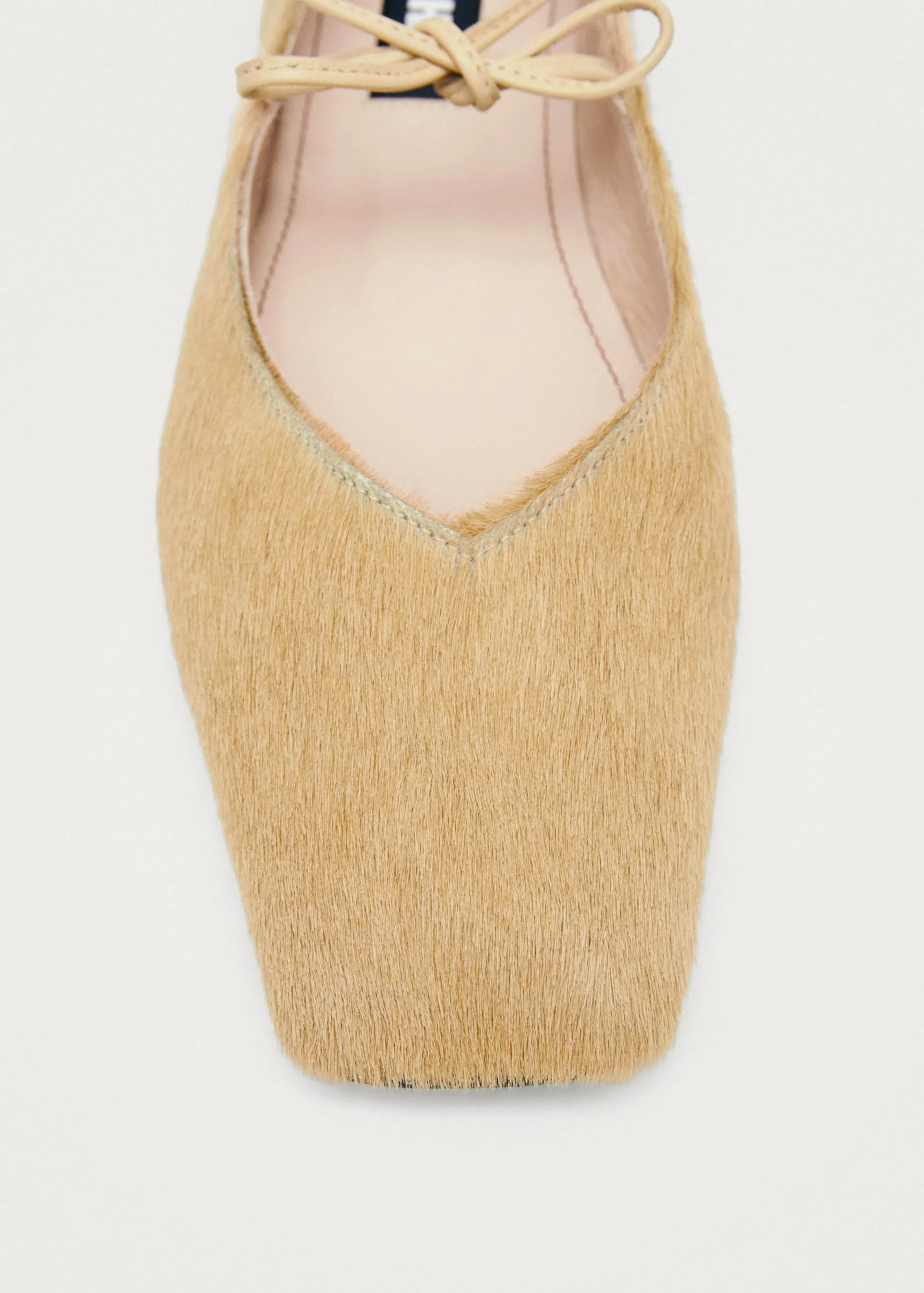 Sway Soft Beige Leather Ballet Flats