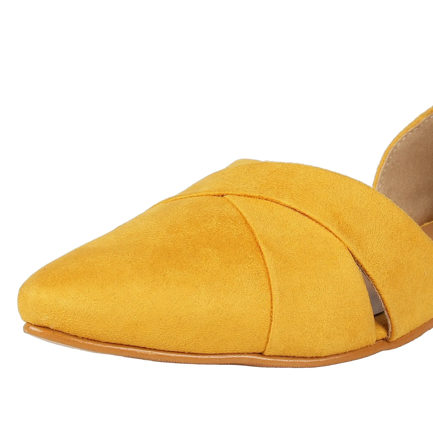 Tao Paris Lia 10023-02 Yellow Solid Ballet Flats