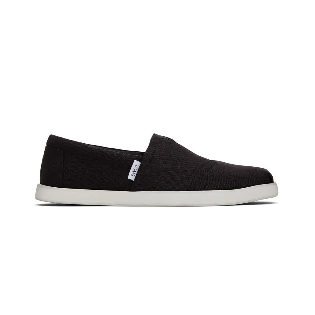 TOMS Espadrille Alpargata Forward Men - Black Recycled Cotton Canvas