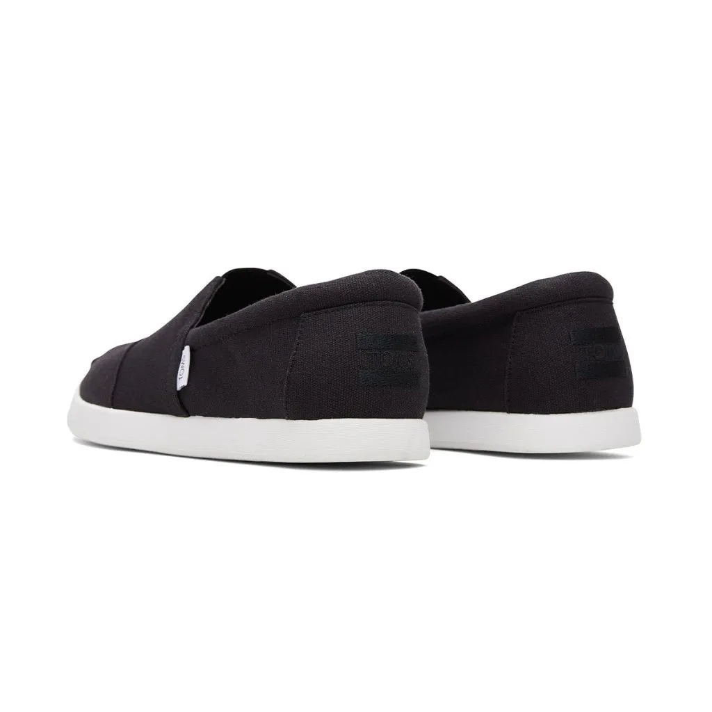 TOMS Espadrille Alpargata Forward Men - Black Recycled Cotton Canvas