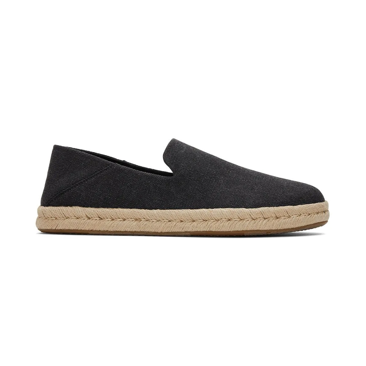 TOMS Espadrille Santiago Men - Black Recycled Cotton Canvas