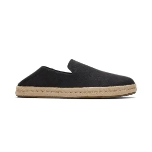 TOMS Espadrille Santiago Men - Black Recycled Cotton Canvas