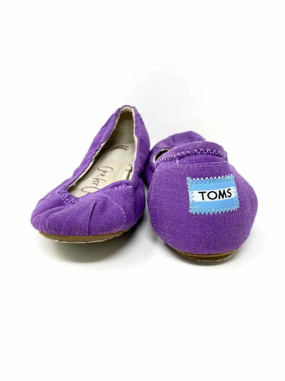 TOMS Women's Purple Ballet Canvas Size 8 Flats