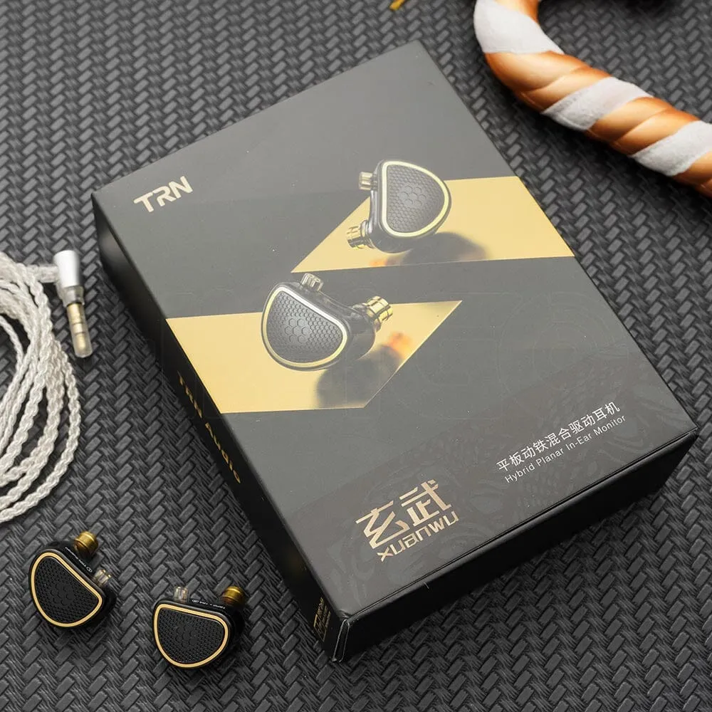 TRN Xuanwu 10mm Square Planar Driver   1BA Hybrid In-Ear Monitors IEMs