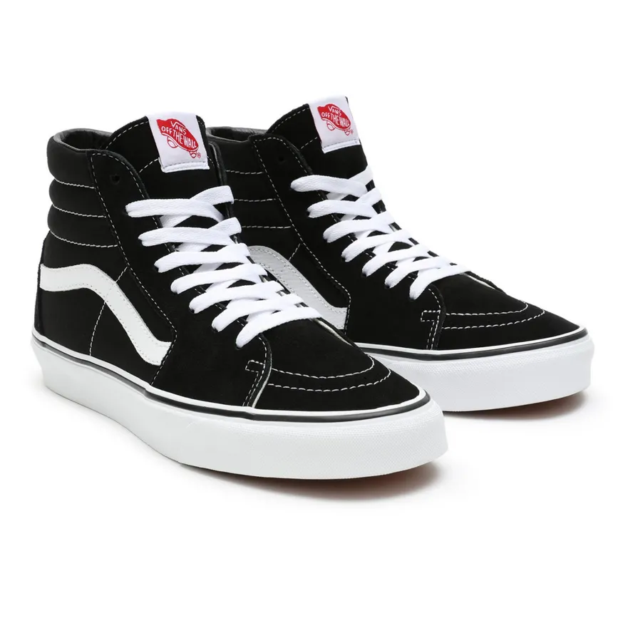 Vans scarpa Sneakers alta per uomo e donna in tela e camoscio Sk8-Hi VN000D5IB8C nero-bianco