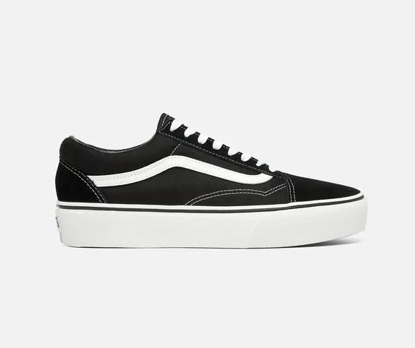 Vans scarpa sneakers con zeppa da donna Old Skool Platform VN0A3B3UY281 nero-bianco