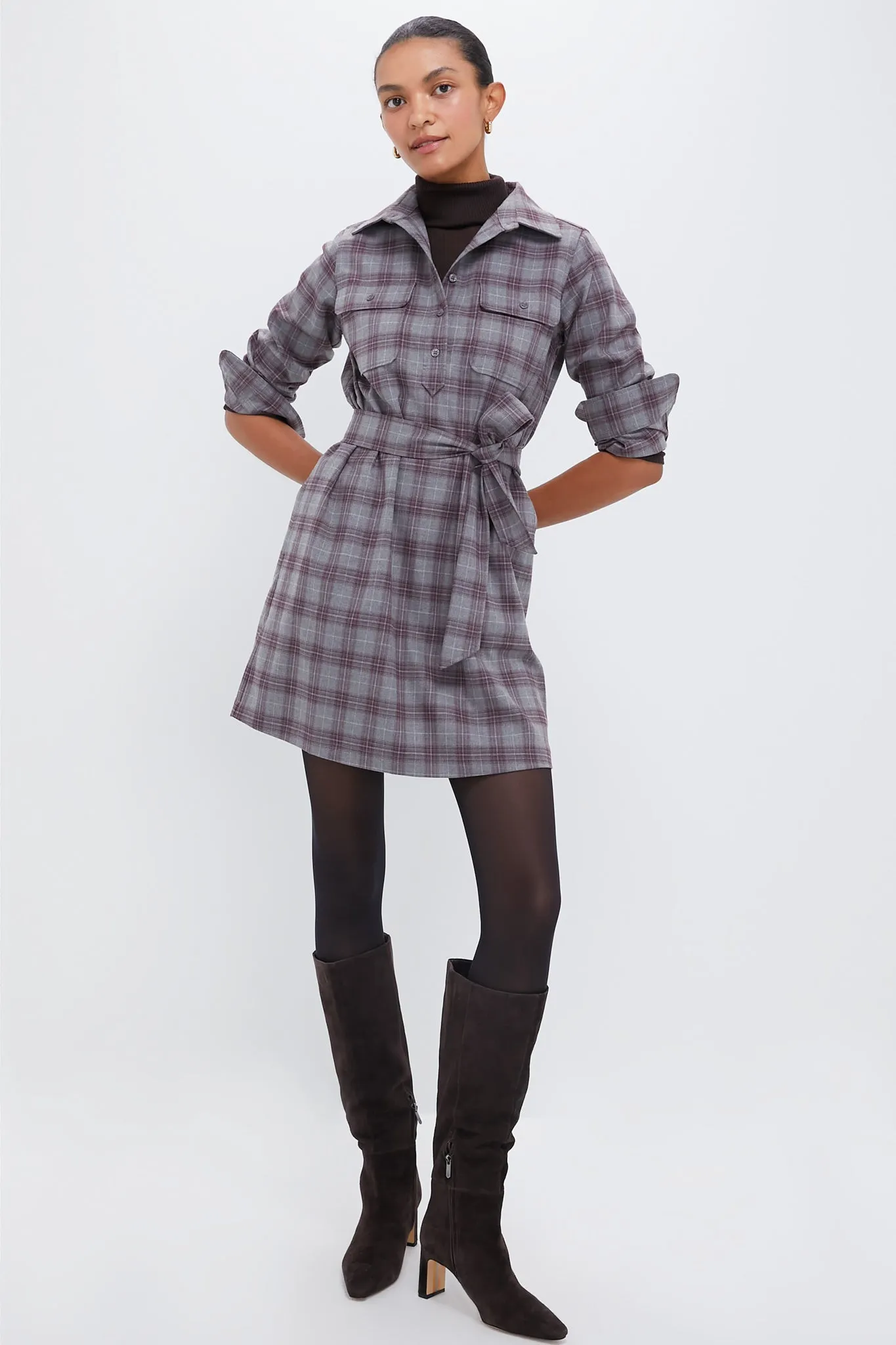 Winetasting Plaid Mary Tyler Dress