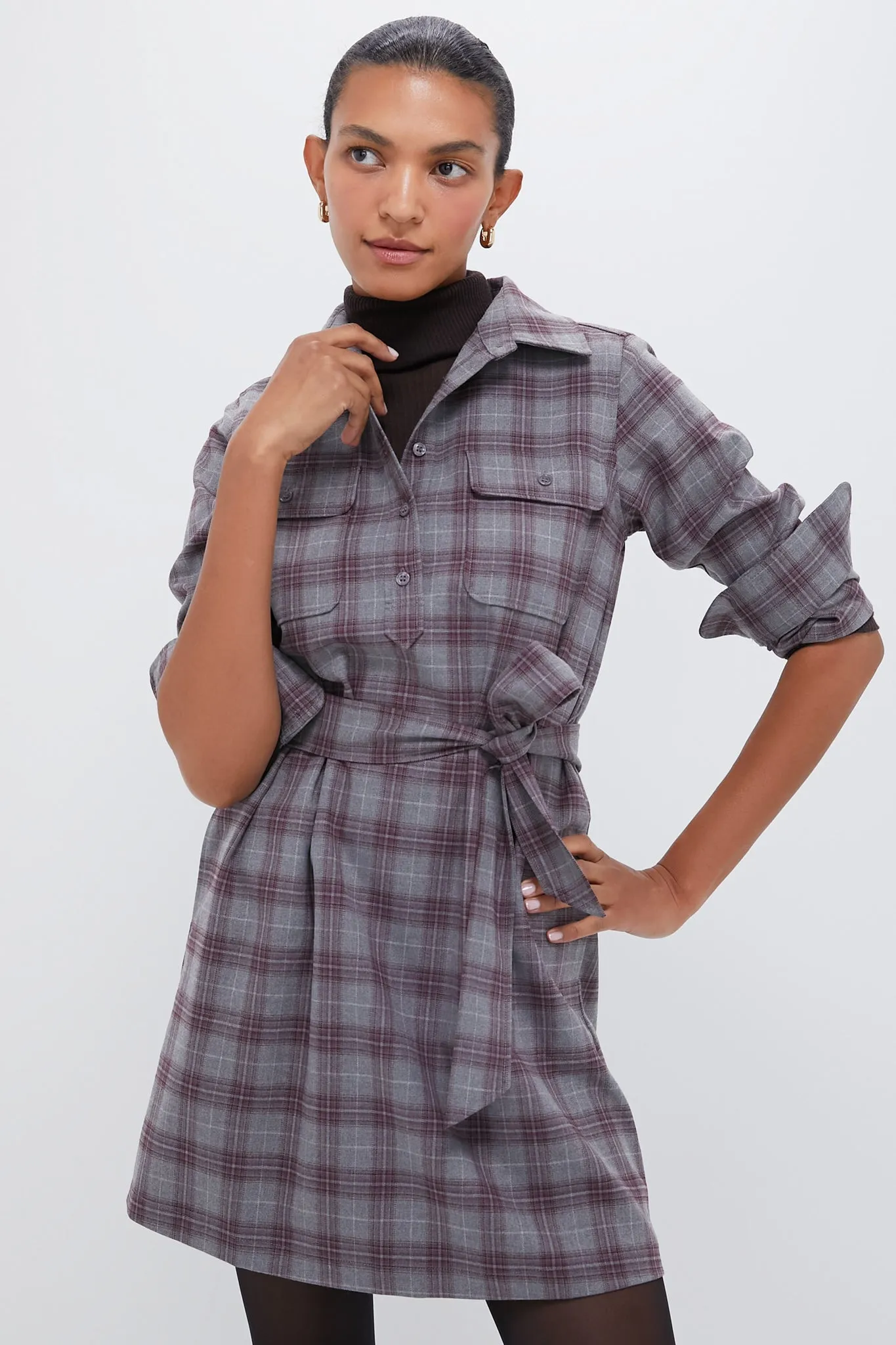 Winetasting Plaid Mary Tyler Dress