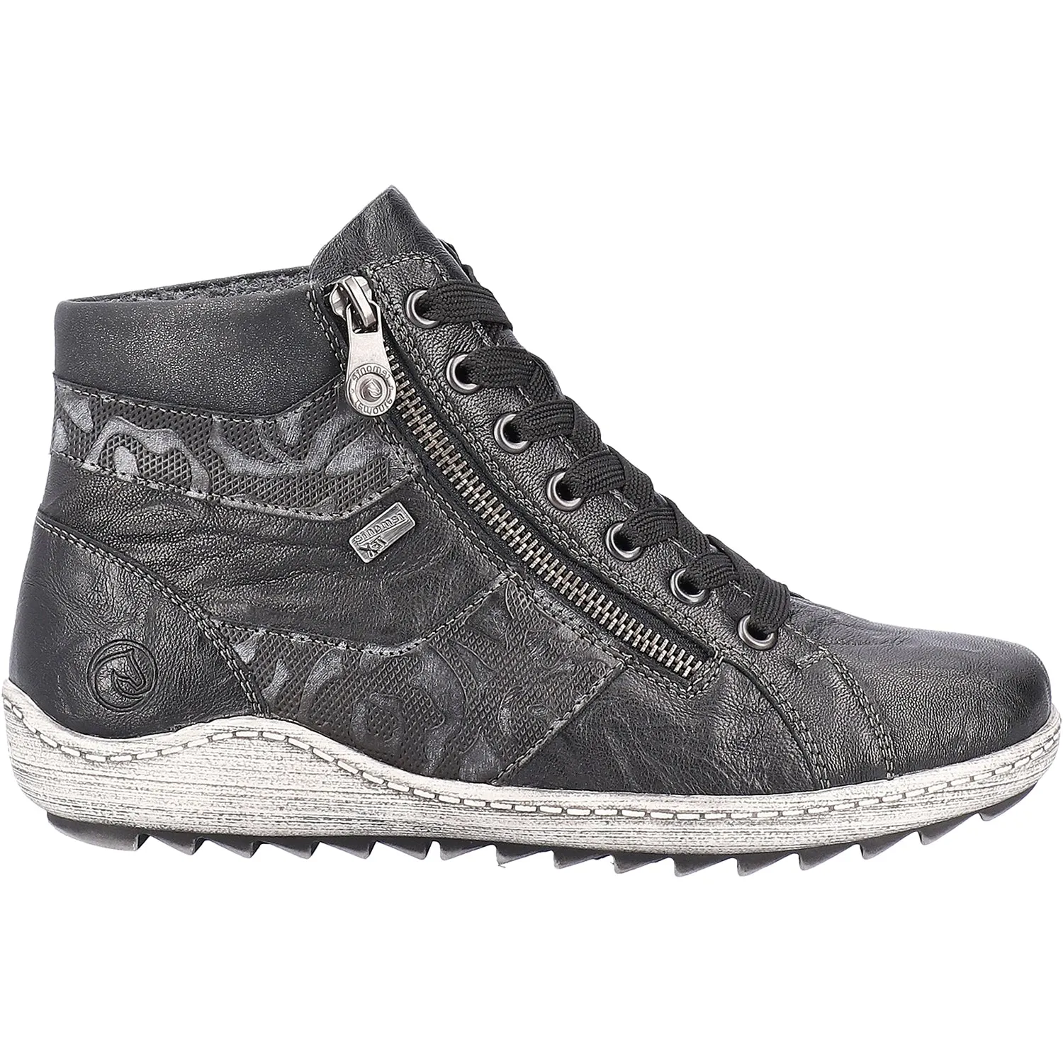 Women's Remonte R1484-02 Liv 84 Black/Asphalt/Graphite Leather