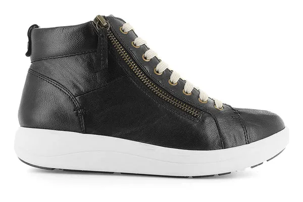 Women's Strive Footwear | Kensington High Top Sneaker Boot | Black